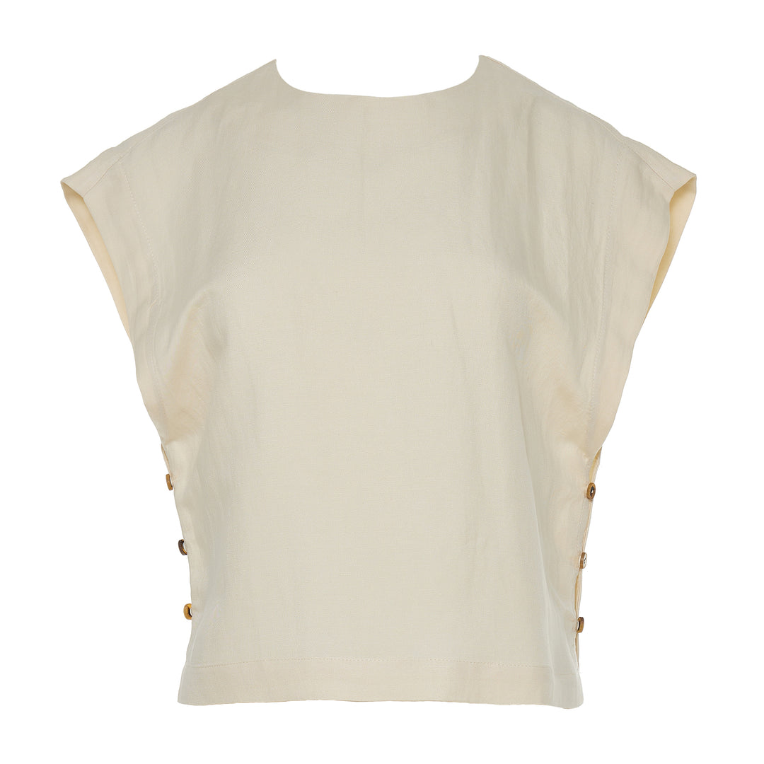 Devotion Twins FIG Blouse Lynen Ecru 026.030G