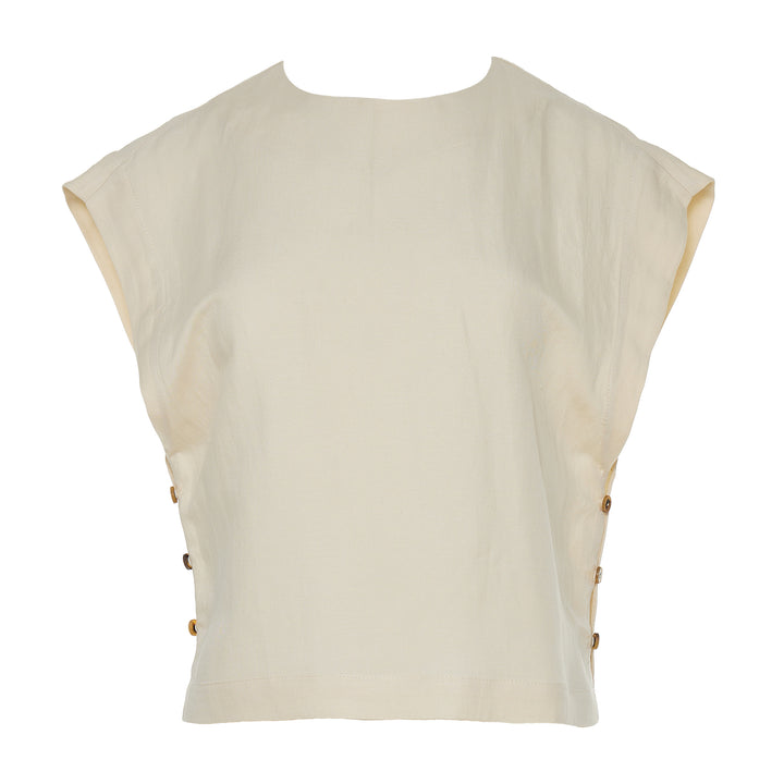 Devotion Twins FIG Blouse Lynen Ecru 026.030G