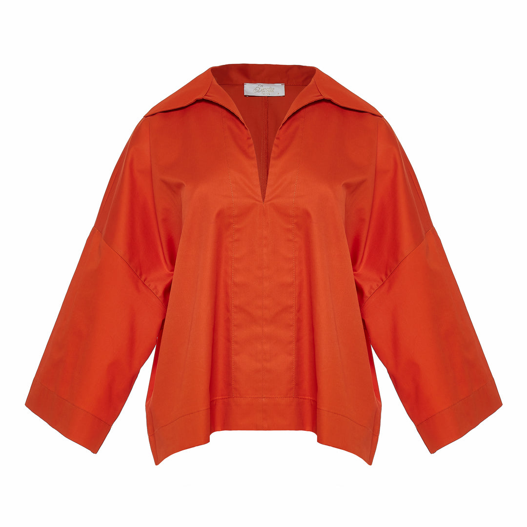 Devotion Twins FABLE Blouse Poplin Dark Orange 026.033G