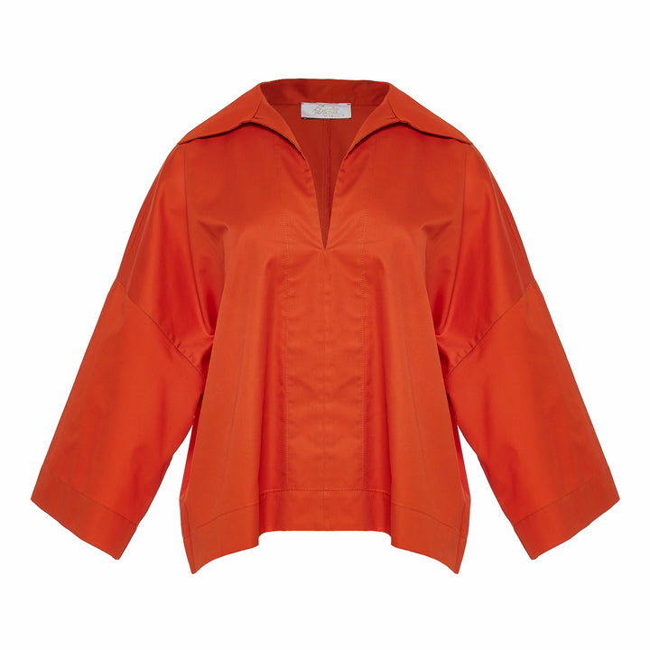 Devotion Twins FABLE Blouse Poplin Dark Orange 026.033G
