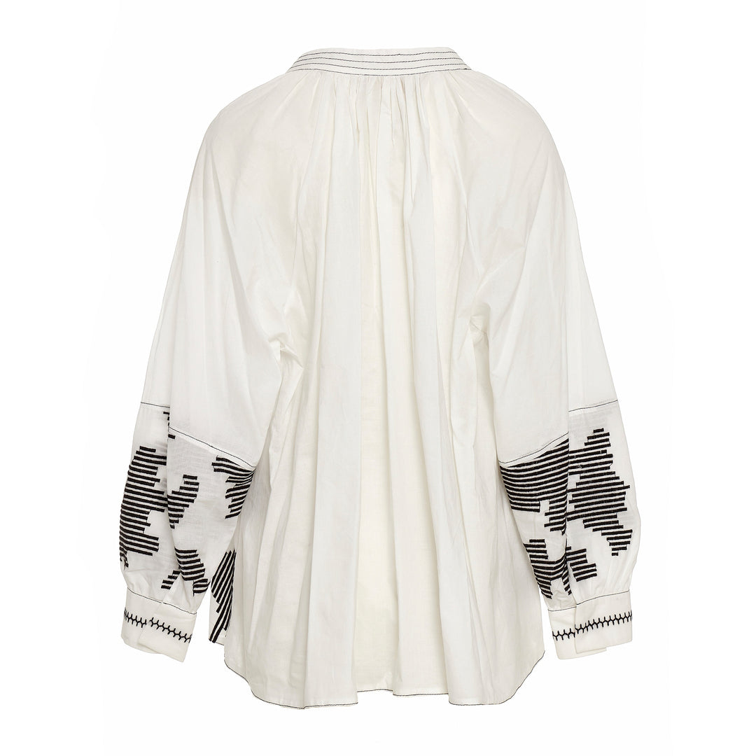 Devotion Twins SELUMA Blouse Embroidery White/Black 026.050G