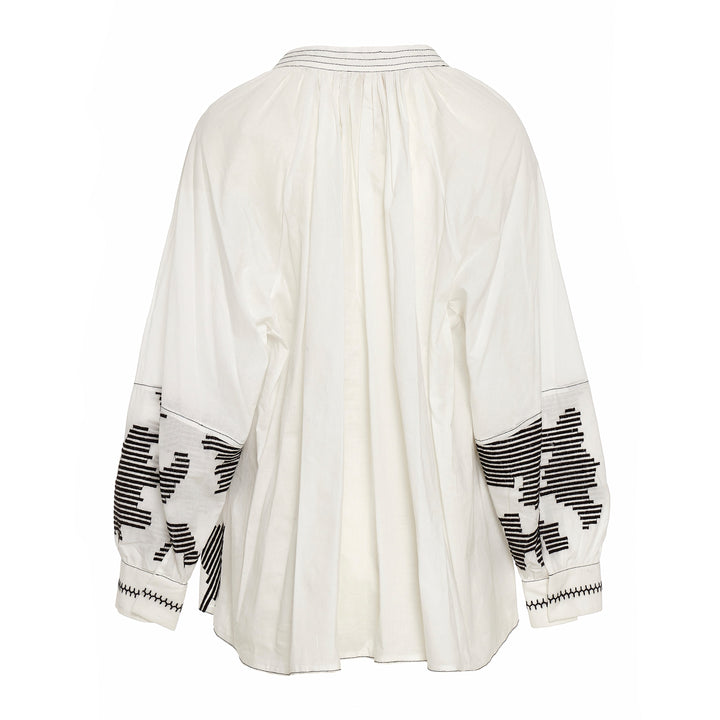 Devotion Twins SELUMA Blouse Embroidery White/Black 026.050G