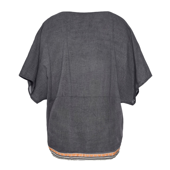 Devotion Twins DELUNA Blouse Gaze Jacquard Ink Blue 026.051G