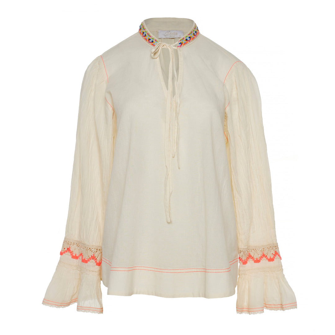 Devotion Twins MELORA Blouse Lace Gaze Off White 026.052G