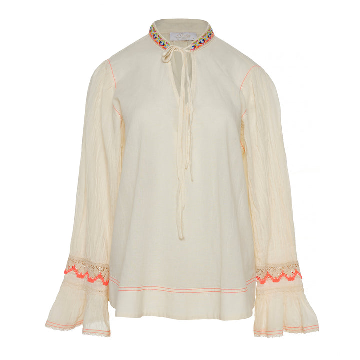 Devotion Twins MELORA Blouse Lace Gaze Off White 026.052G