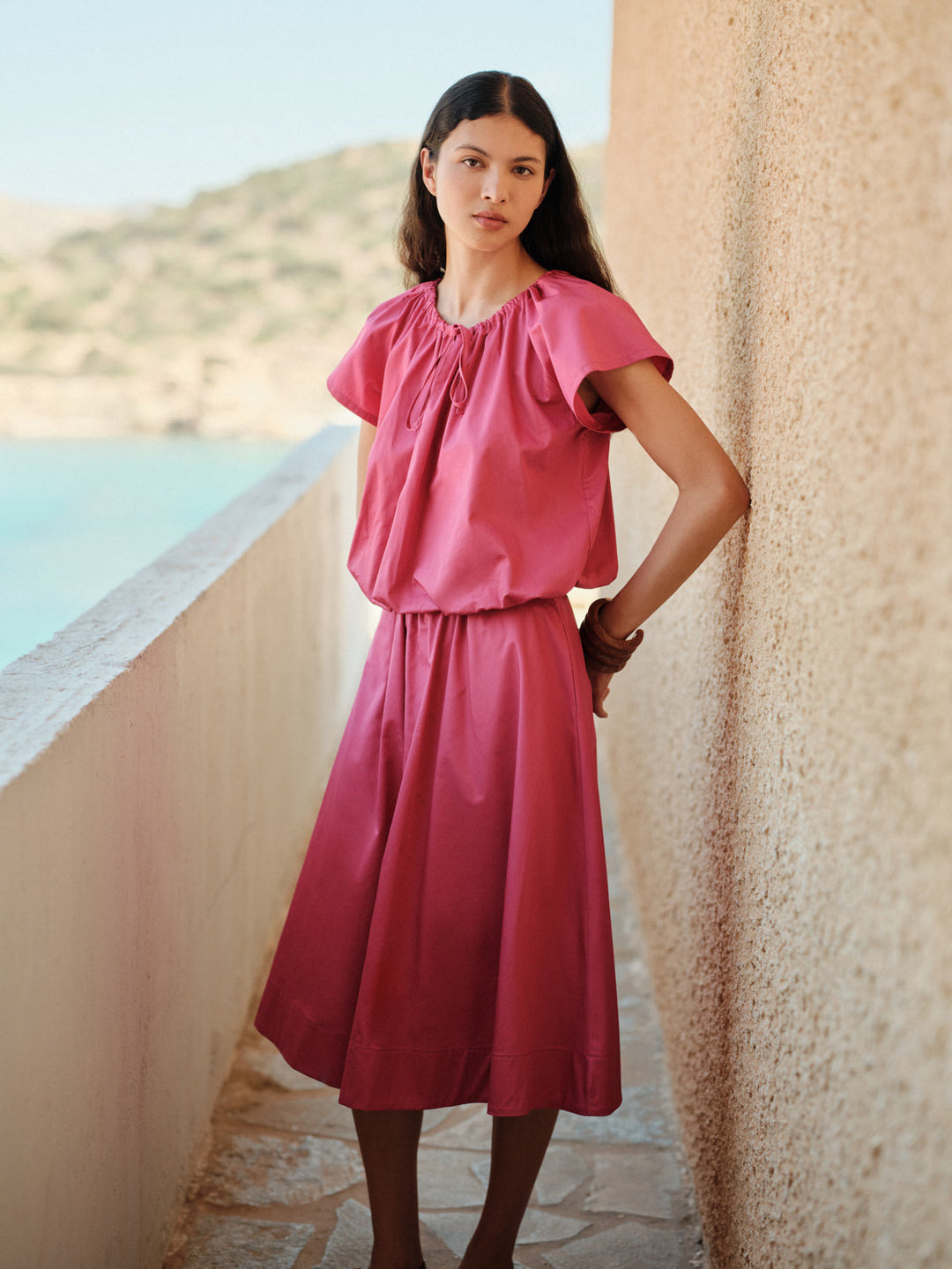 Devotion Twins THALASSA Blouse Popline Rosewine 026.053G