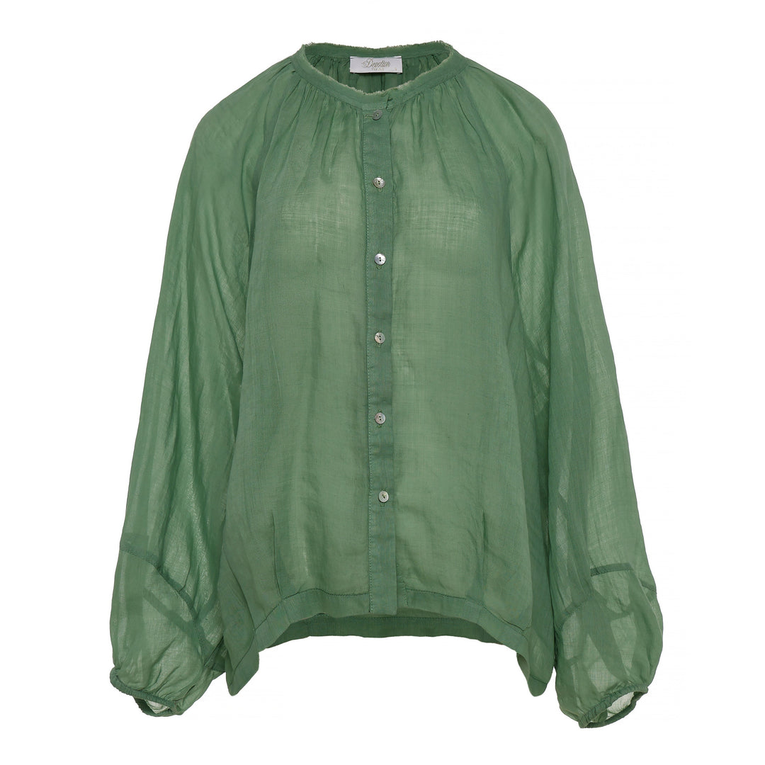 Devotion Twins AMIRA Blouse Ramie Green 026.054G