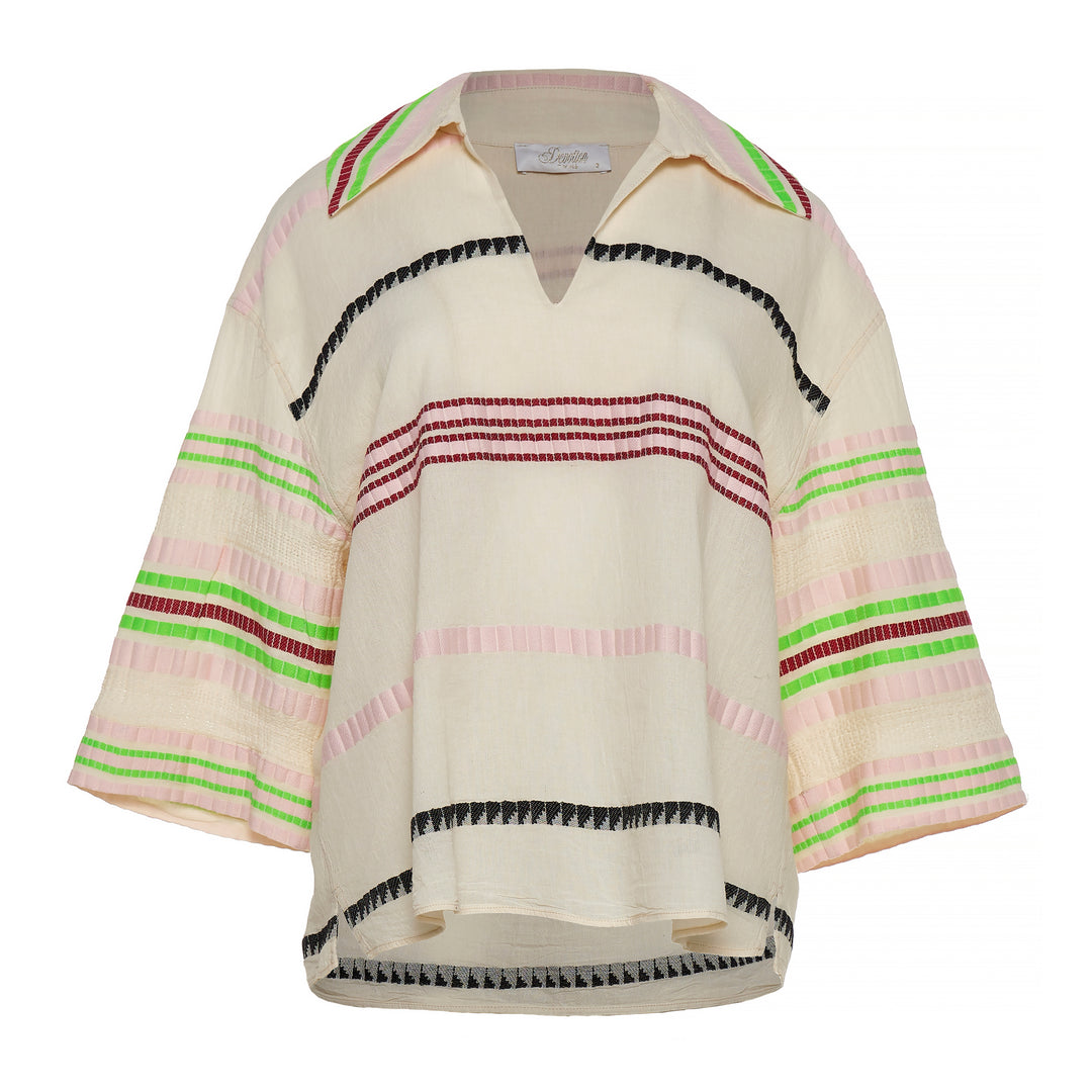 Devotion Twins MIRETTE Blouse Jacquard Off White 026.055G