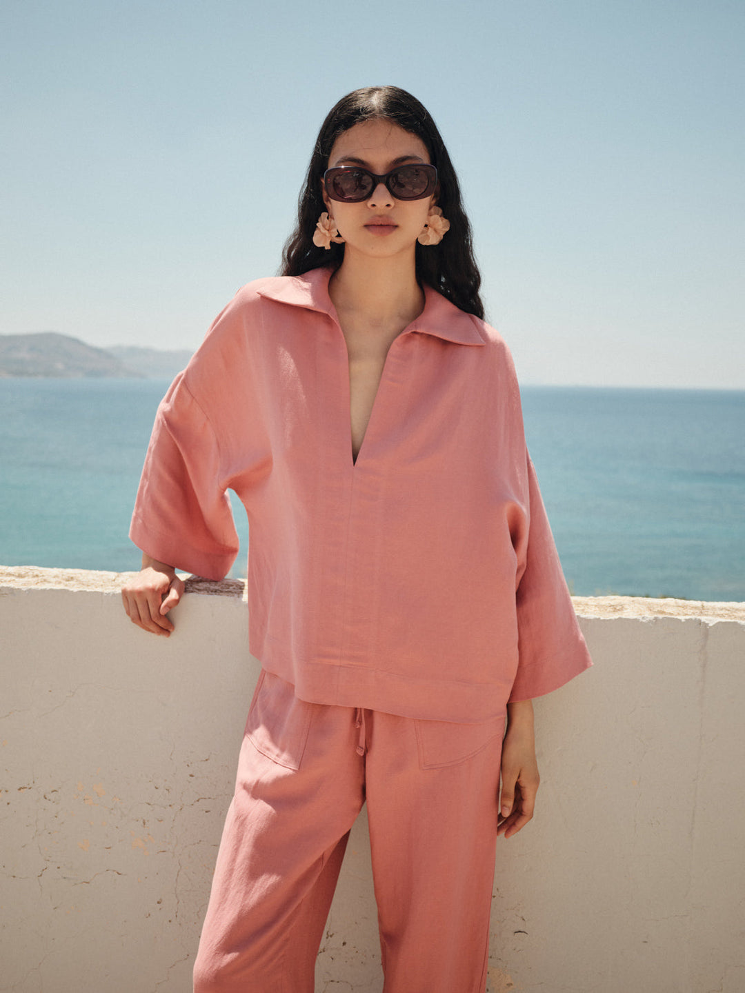 Devotion Twins ISALYN Blouse Lynen Rosewine 026.056G