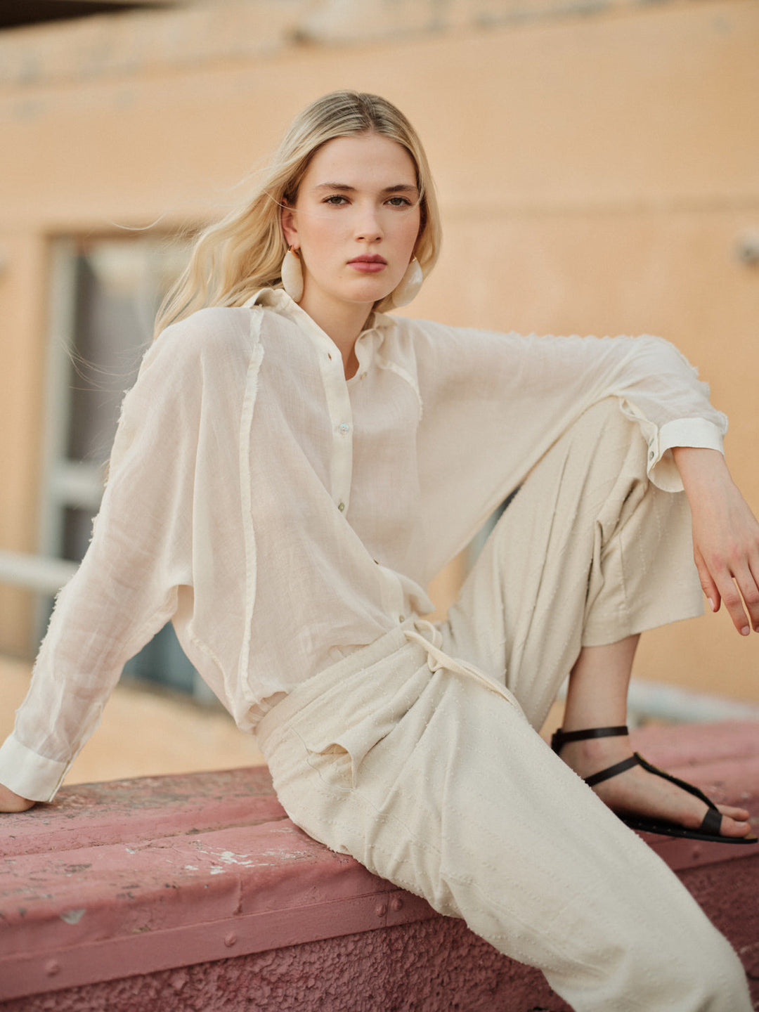 Devotion Twins DALHORA Shirt Ramie Off White 026.065G