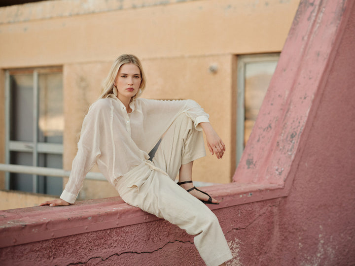 Devotion Twins DALHORA Shirt Ramie Off White 026.065G