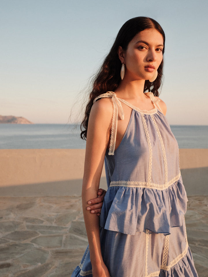 Devotion Twins MIRAGE Dress With Lace Voile Light Blue 026.301G