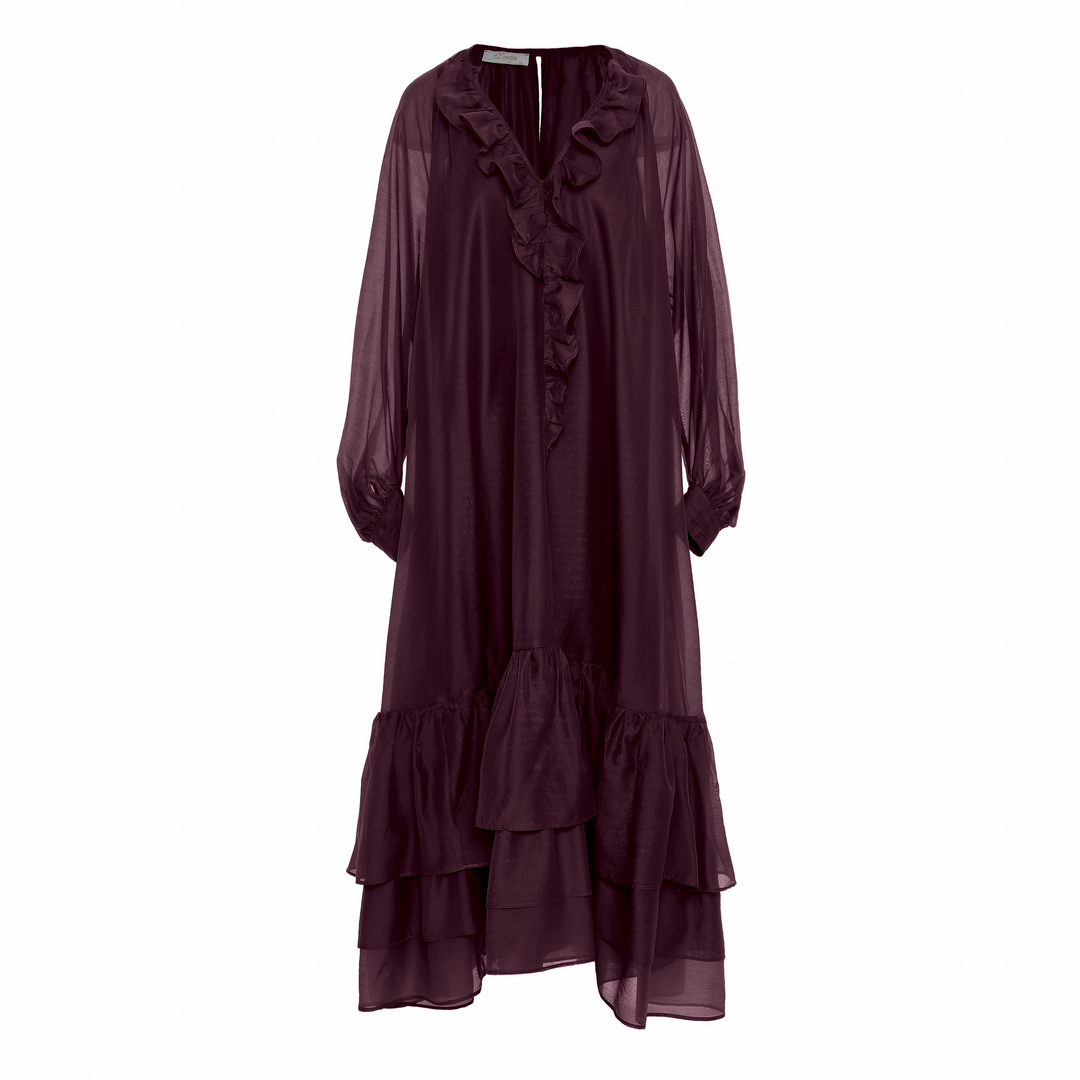 Devotion Twins OPAL Dress Ruffle With Inner Lining Lyocell Grena 026.304G
