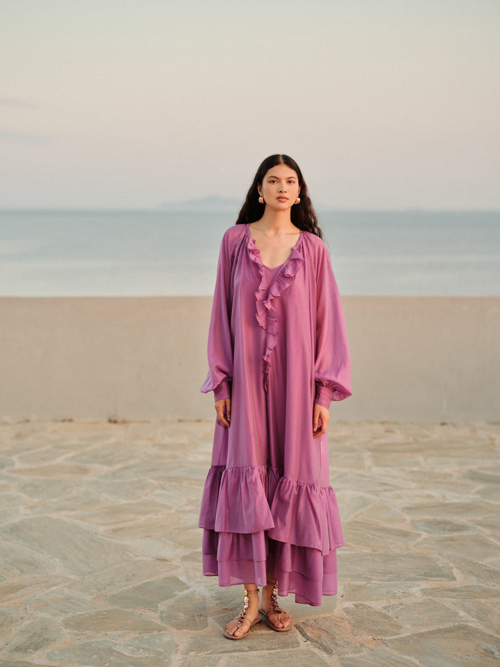 Devotion Twins OPAL Dress Ruffle With Inner Lining Lyocell Violet 026.304G