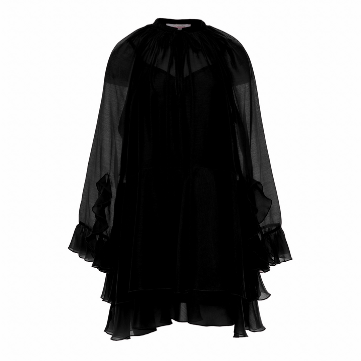 Devotion Twins SHEEN Dress Ruffle Lyocell Black 026.305G