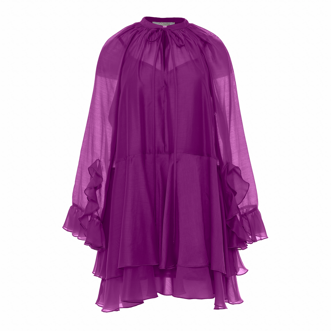 Devotion Twins SHEEN Dress Ruffle Lyocell Violet 026.305G