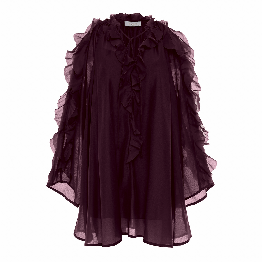 Devotion Twins CASHMERE Dress Ruffle Lyocell Grena 026.306G