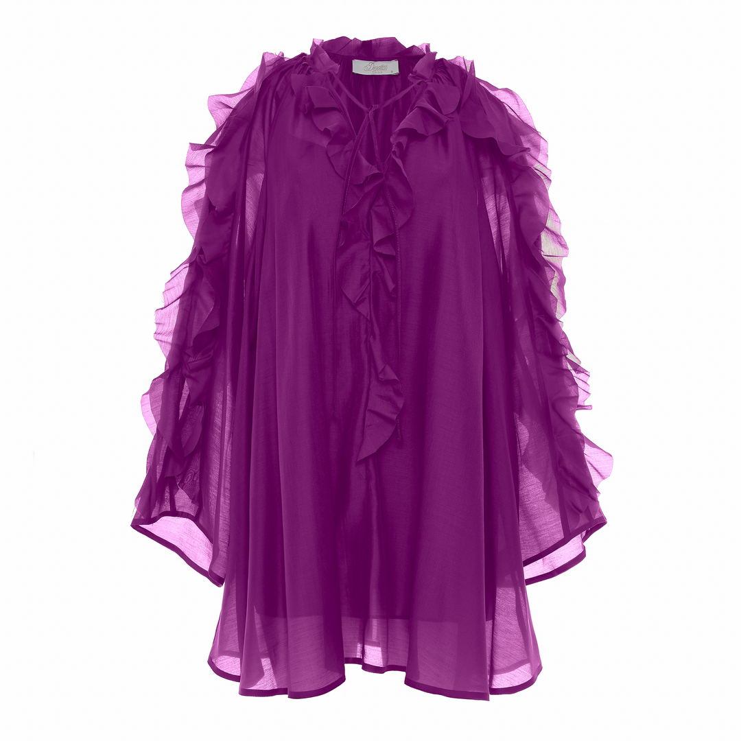 Devotion Twins CASHMERE Dress Ruffle Lyocell Violet 026.306G