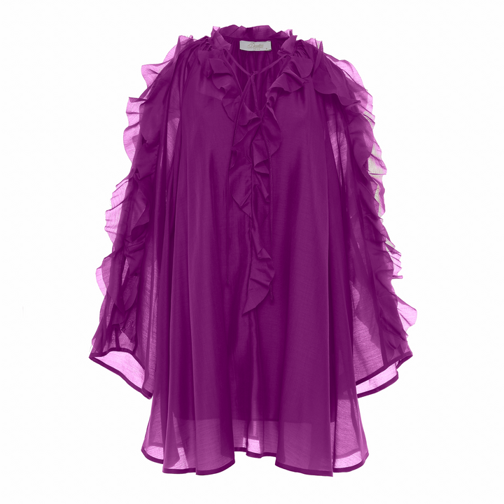 Devotion Twins CASHMERE Dress Ruffle Lyocell Violet 026.306G