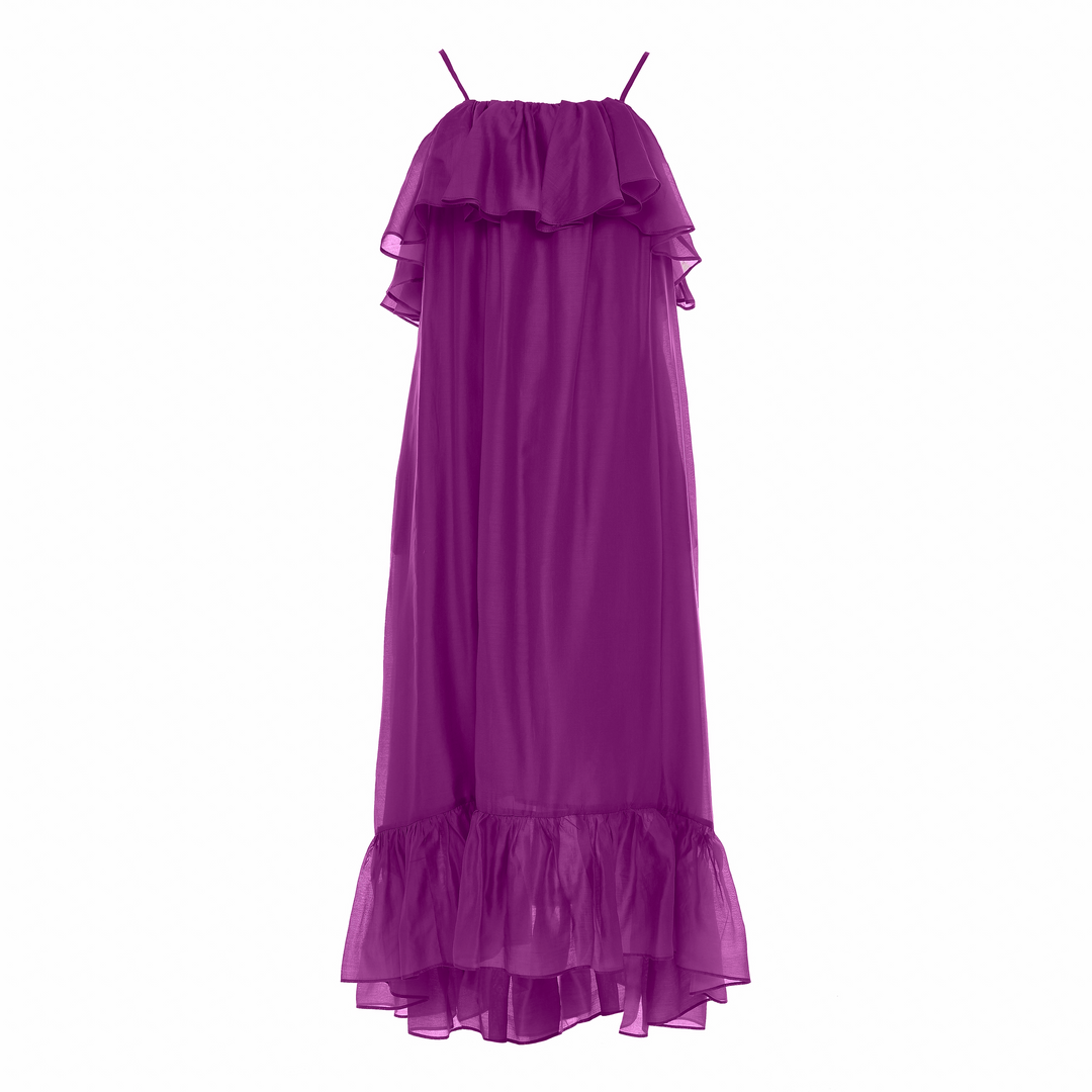 Devotion Twins AURA Dress With Ruffle Lyocell Violet 026.307G