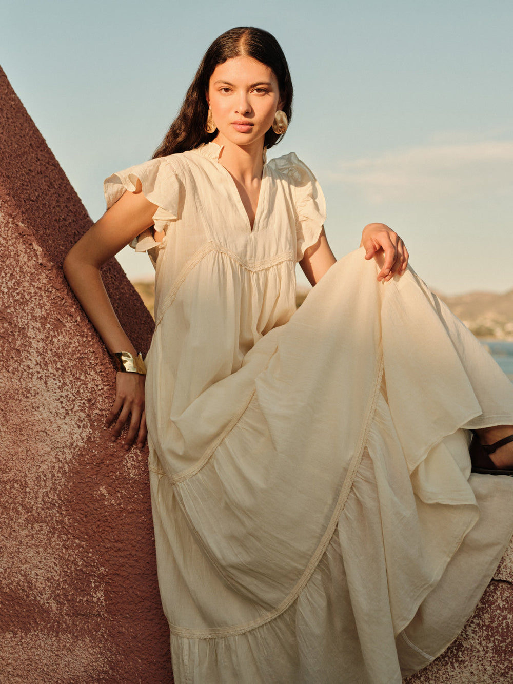 Devotion Twins REVERIE Dress With Lace Gaze Off White 026.308G