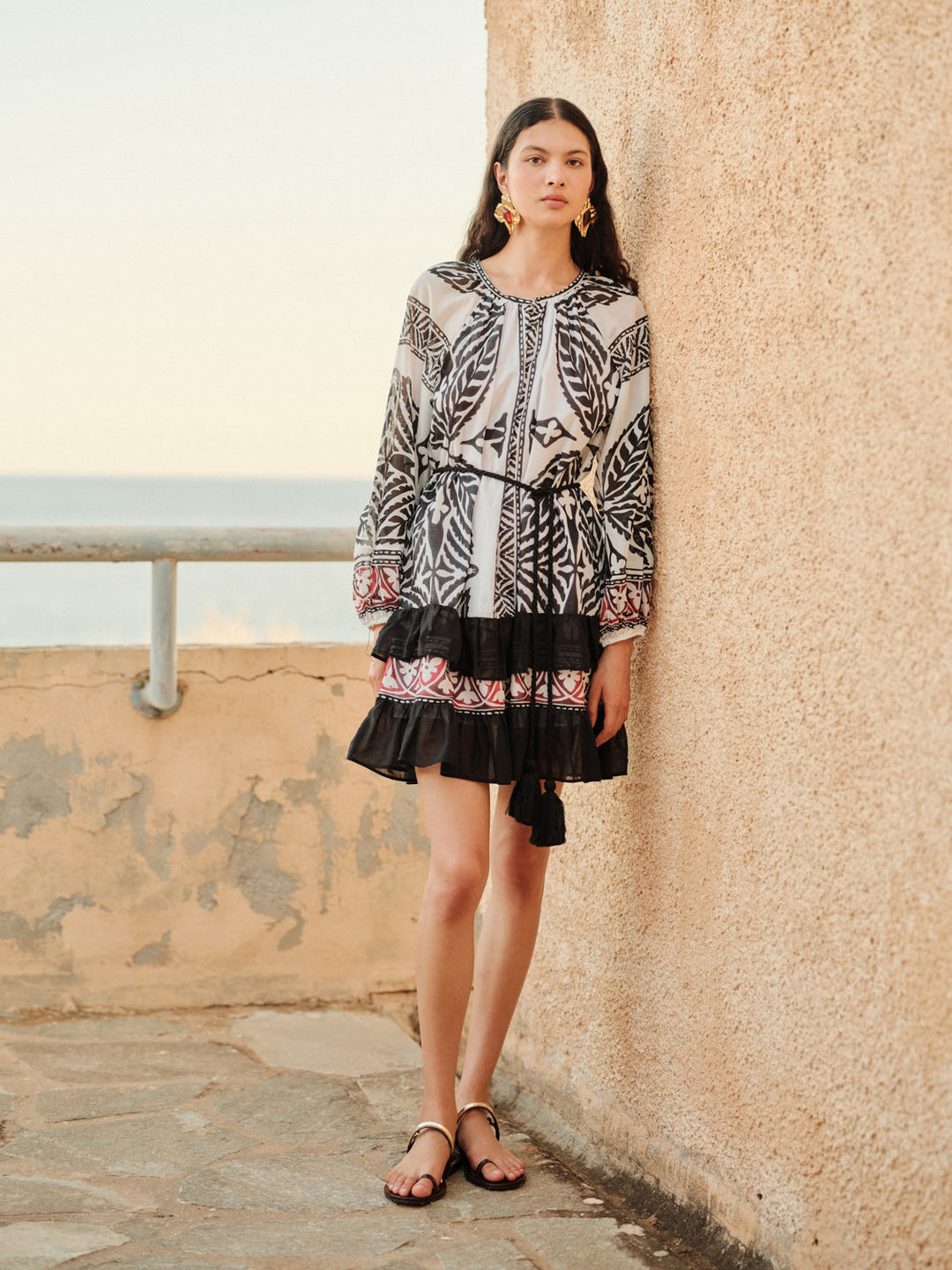 Devotion Twins LAGOON Dress Print with Belt 026.309G