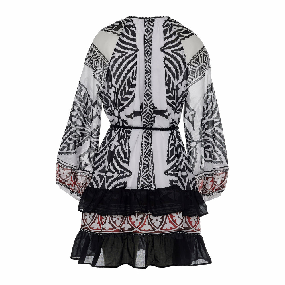 Devotion Twins LAGOON Dress Print with Belt 026.309G