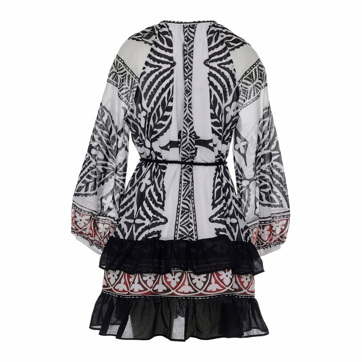 Devotion Twins LAGOON Dress Print with Belt 026.309G