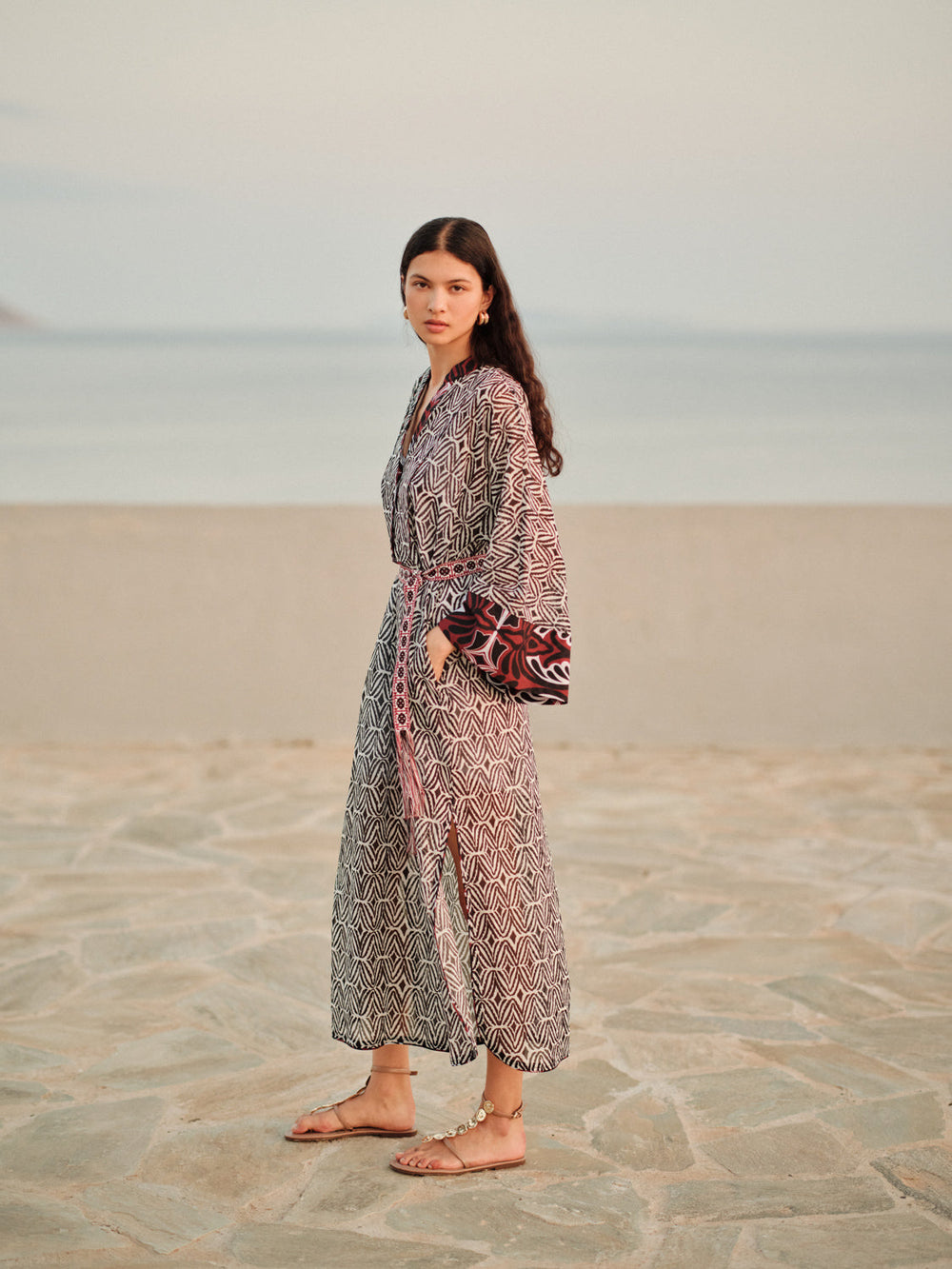 Devotion Twins BREEZE Dress With Inner Lining & Belt Print 026.310G