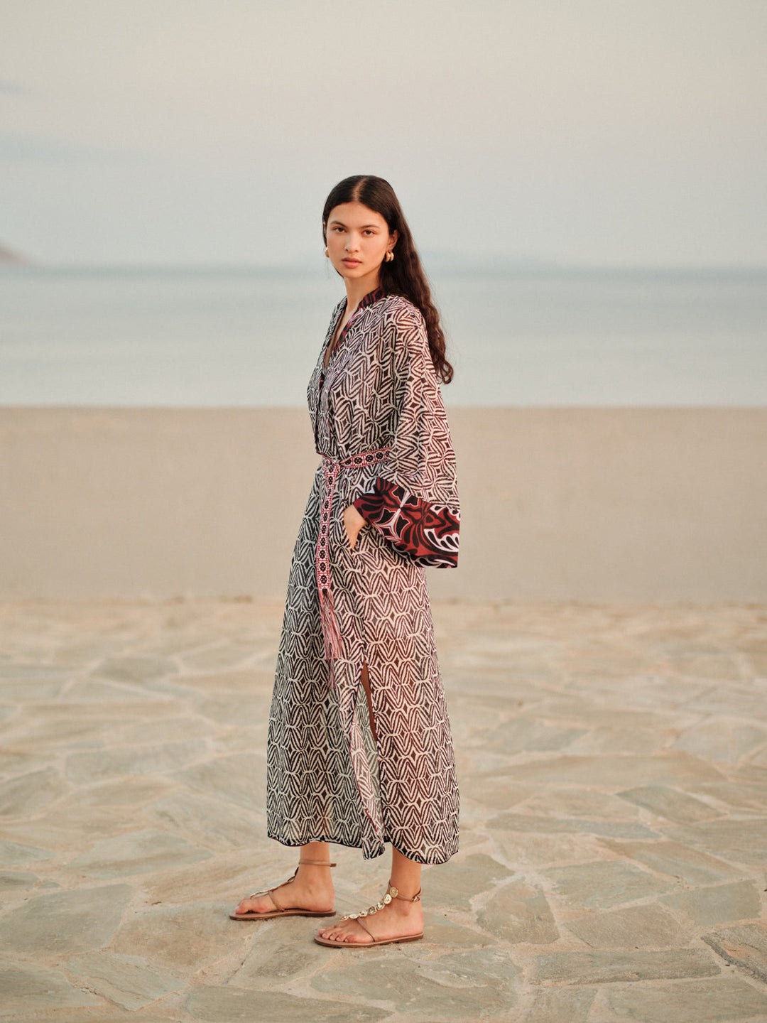 Devotion Twins BREEZE Dress With Inner Lining & Belt Print 026.310G