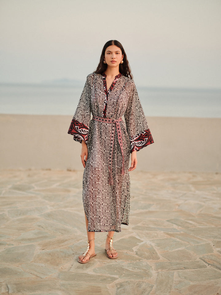 Devotion Twins BREEZE Dress With Inner Lining &amp; Belt Print 026.310G