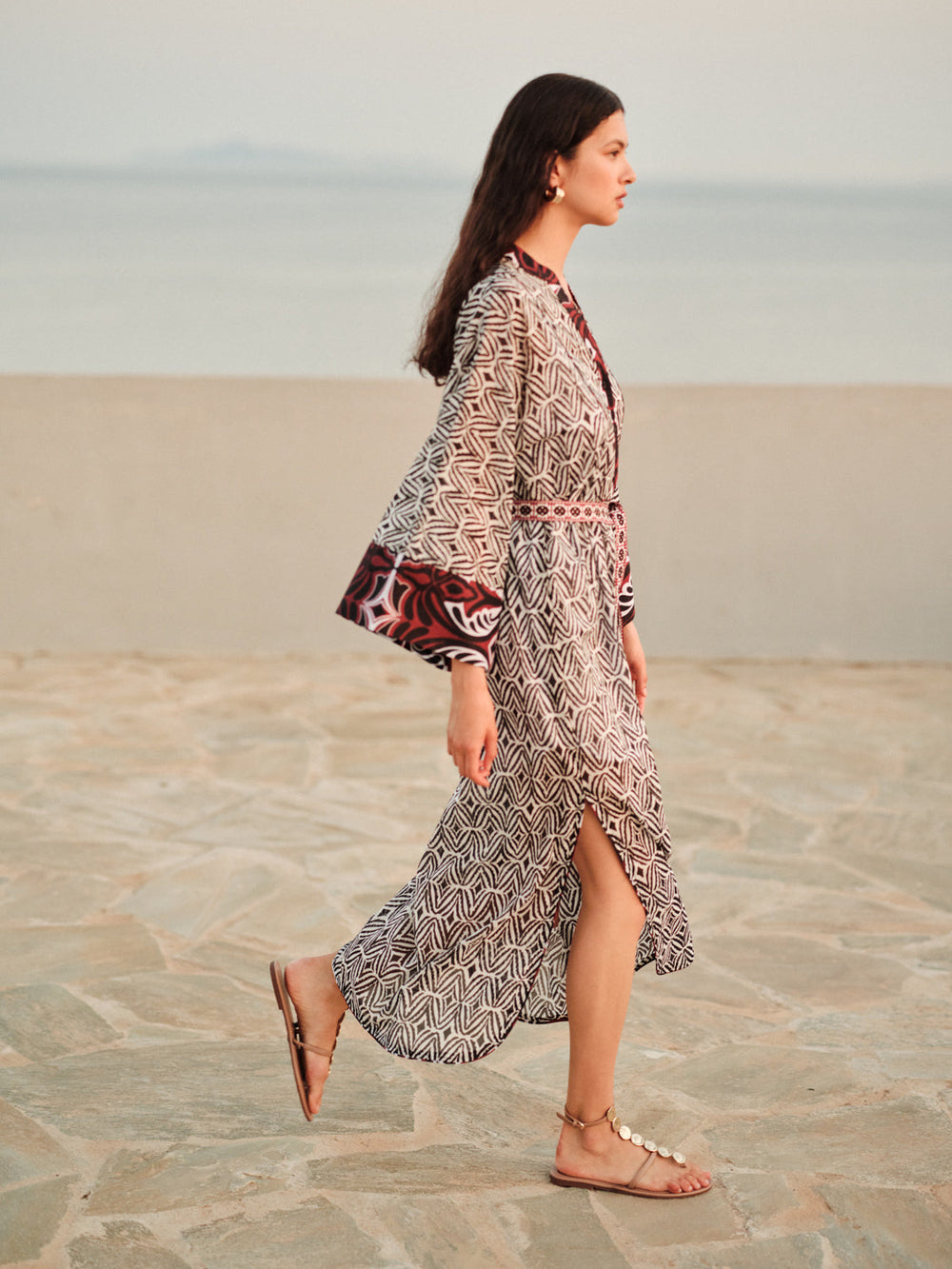 Devotion Twins BREEZE Dress With Inner Lining & Belt Print 026.310G