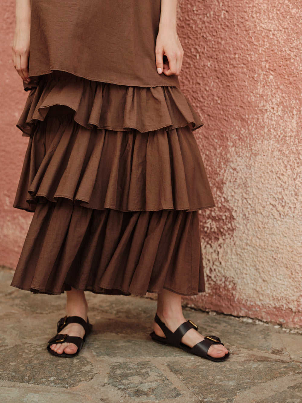 Devotion Twins SUNFALL Dress Voile Brown 026.321G