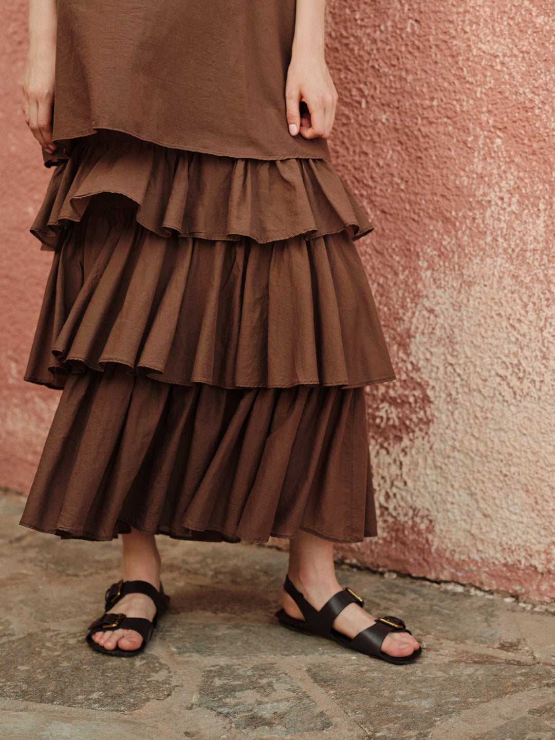 Devotion Twins SUNFALL Dress Voile Brown 026.321G
