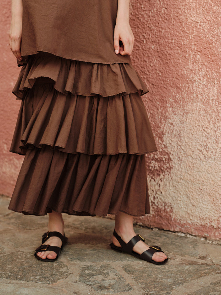 Devotion Twins SUNFALL Dress Voile Brown 026.321G