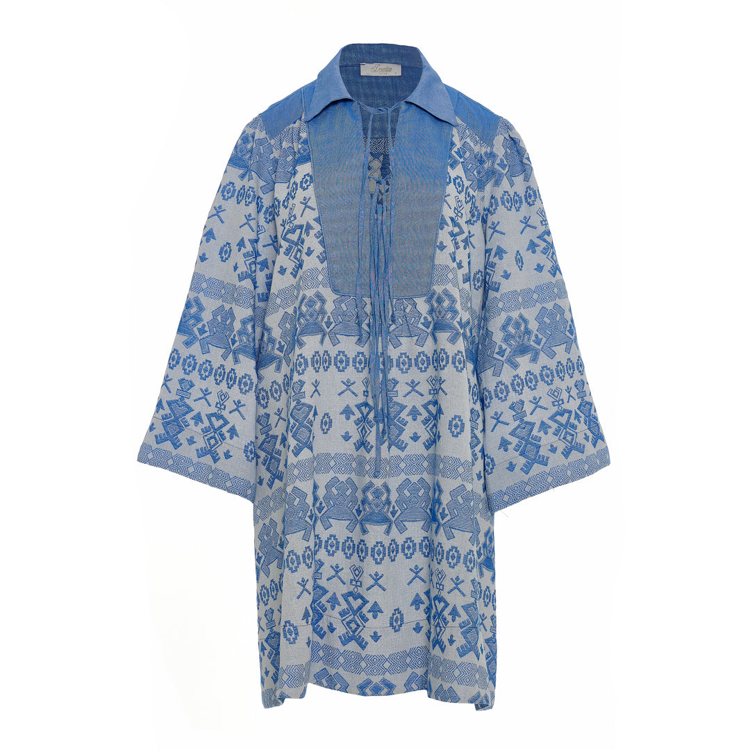 Devotion Twins LIGHTWAVE Dress Jacquard Blue 026.322G