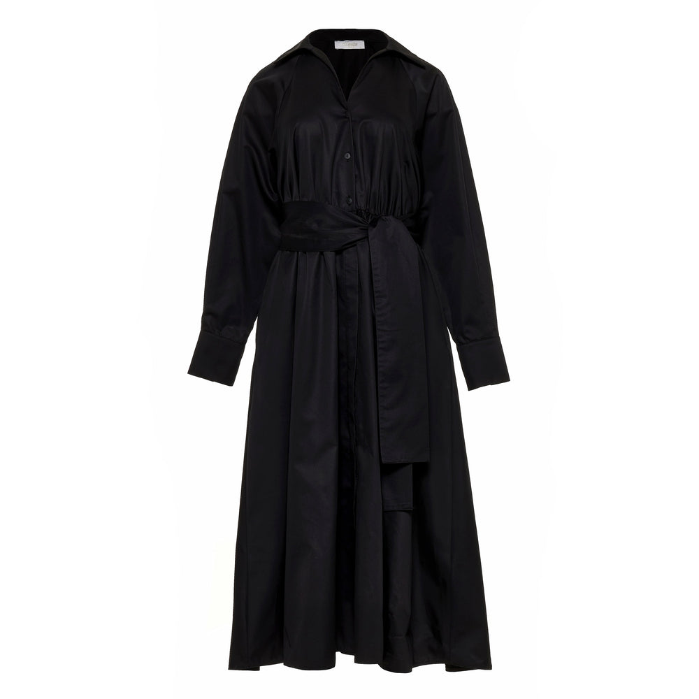 Devotion Twins MEADOW Dress With Belt Poplin Black 026.323G