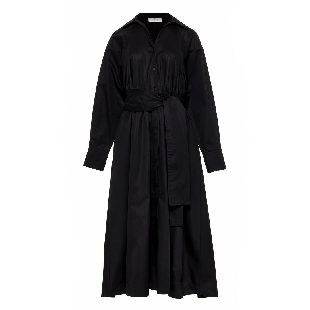 Devotion Twins MEADOW Dress With Belt Popline Black 026.323G