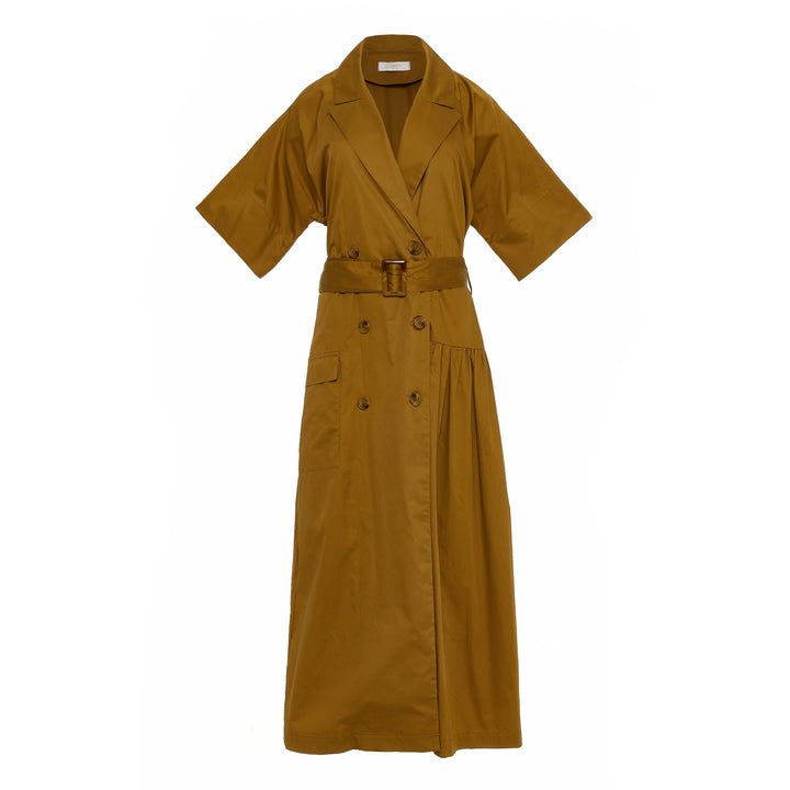 Devotion Twins WANDER Dress With Belt Popline Khaki 026.327G