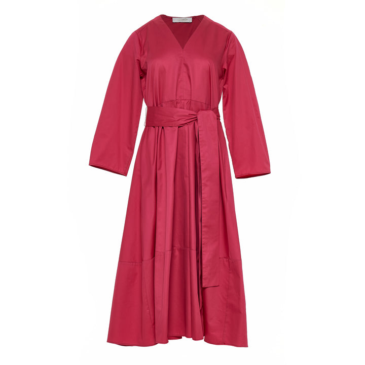 Devotion Twins CLOUD Dress With Belt Poplin Rosewine 026.328G