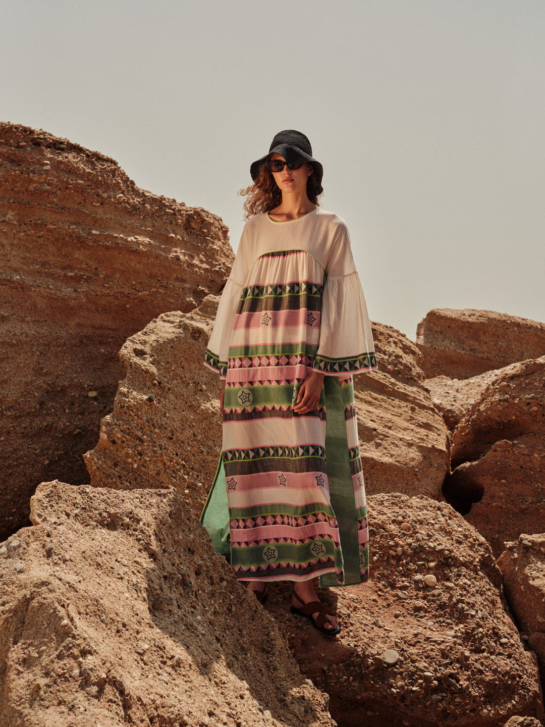 Devotion Twins VELA Dress Jacquard Green/Pink 026.332G