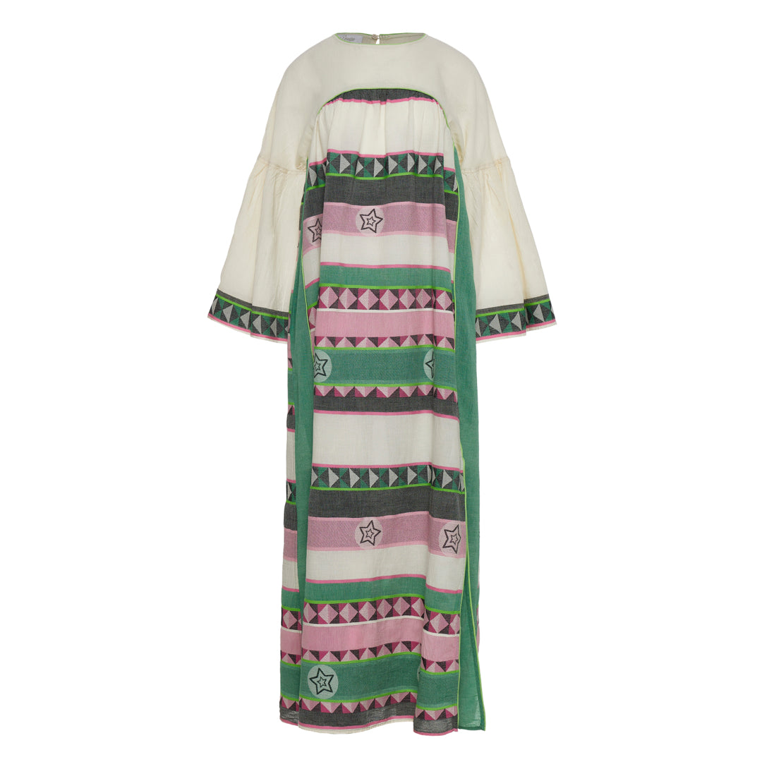 Devotion Twins VELA Dress Jacquard Green/Pink 026.332G