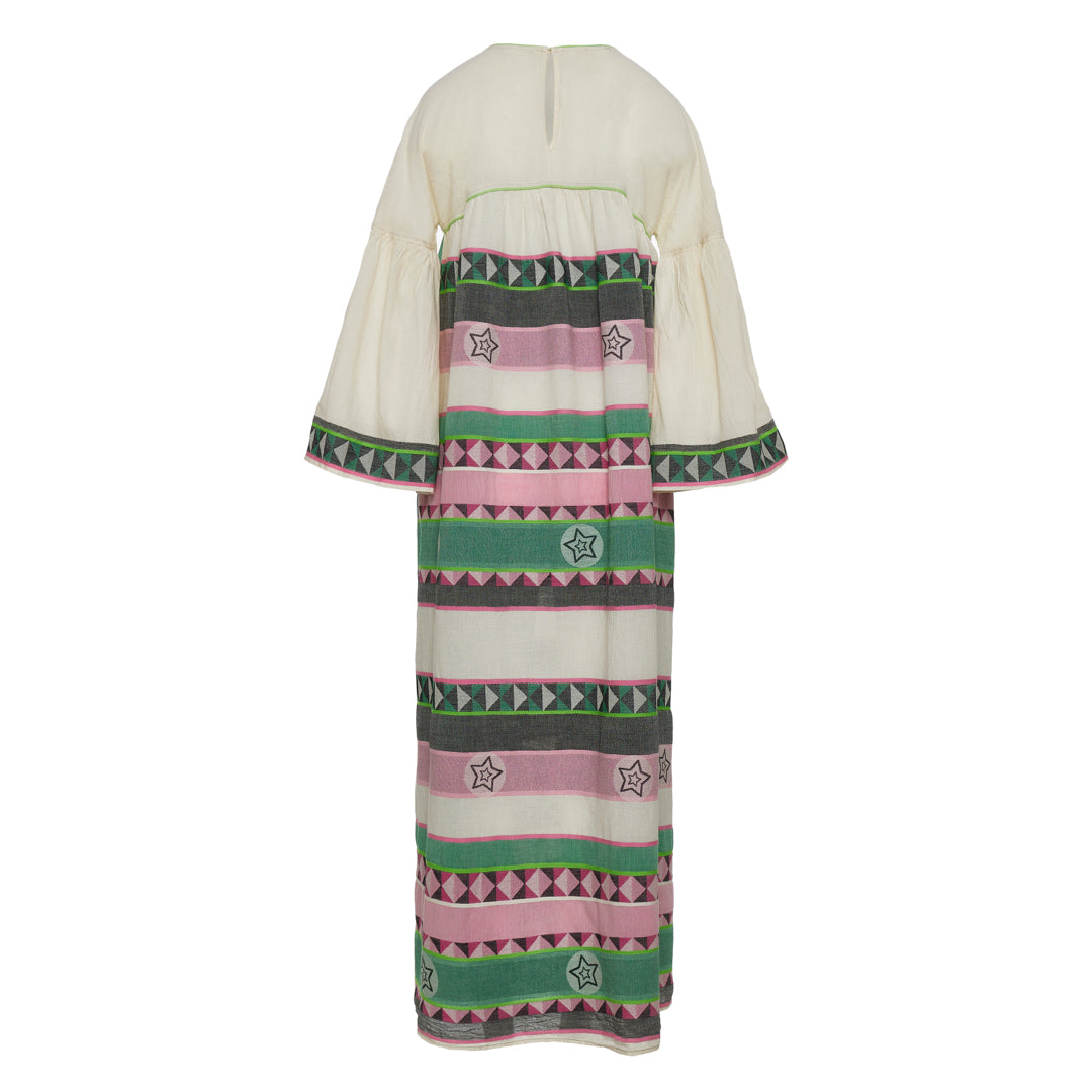 Devotion Twins VELA Dress Jacquard Green/Pink 026.332G