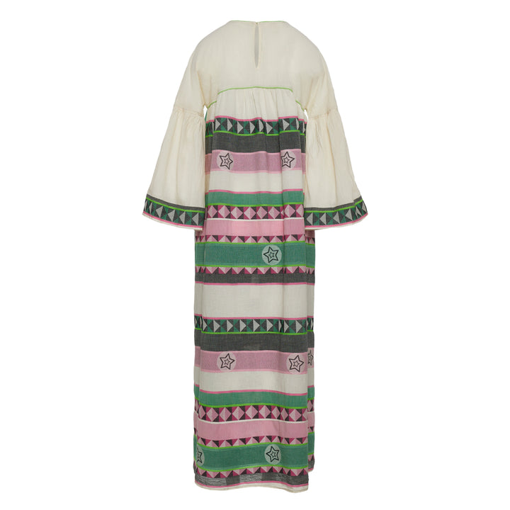 Devotion Twins VELA Dress Jacquard Green/Pink 026.332G