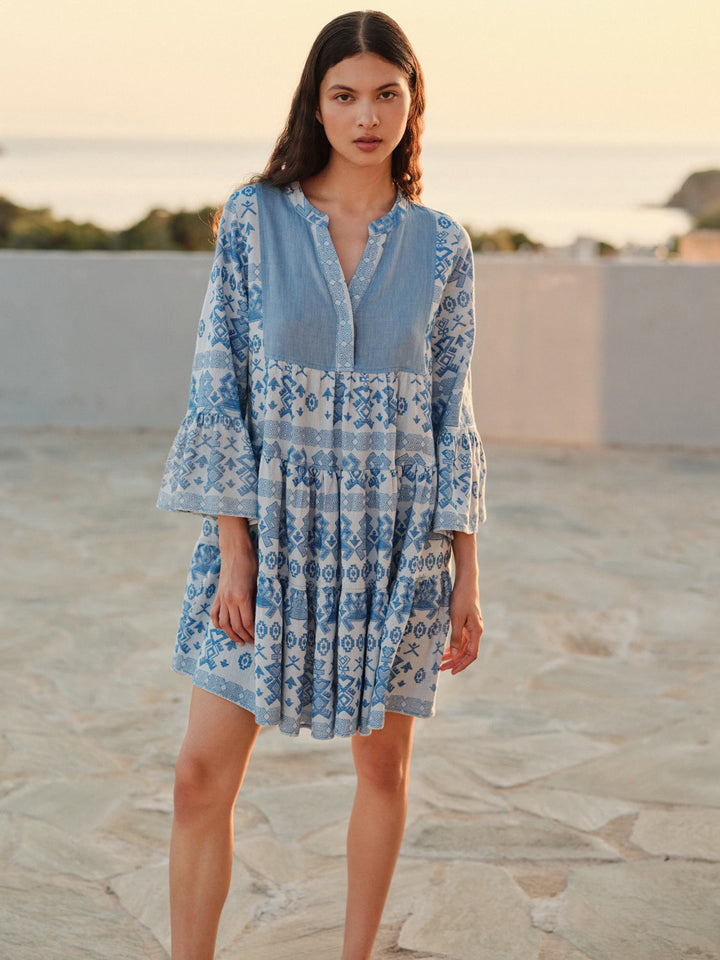 Devotion Twins ELLA 1 Dress Jacquard Blue 026.335G