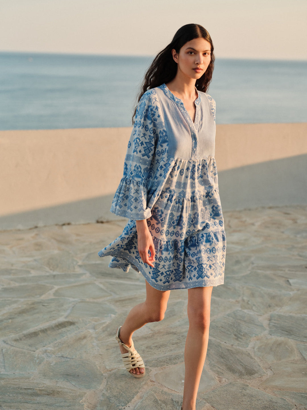 Devotion Twins ELLA 1 Dress Jacquard Blue 026.335G