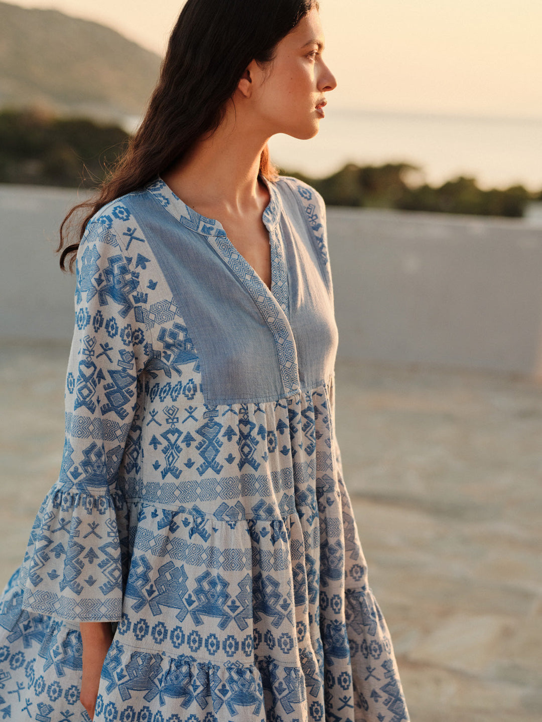 Devotion Twins ELLA 1 Dress Jacquard Blue 026.335G