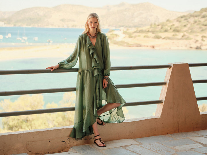Devotion Twins ECHO Dress With Ruffle Petit Green 026.340G