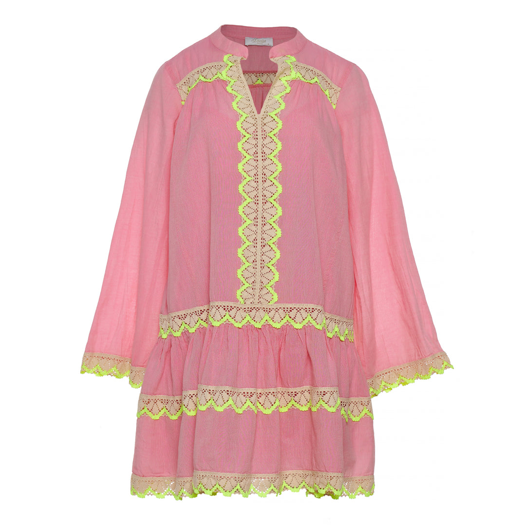 Devotion Twins NERIDA Dress With Inner Lining Gaze Pink/Lime 026.345G
