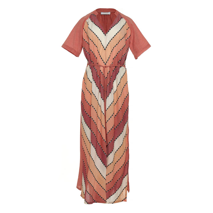 Devotion Twins OCEANA Dress With Belt Stripes Multicolor 026.350G